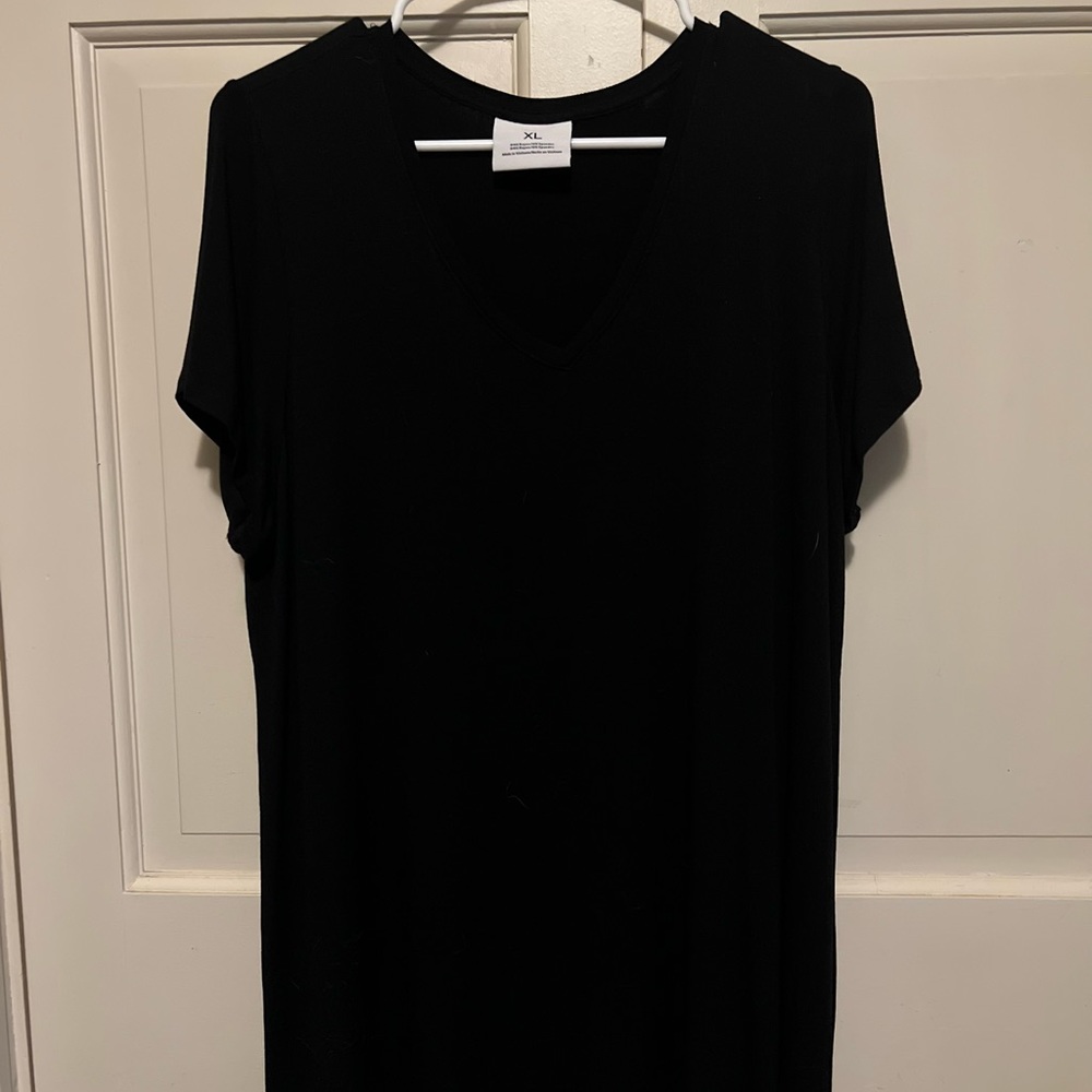 Solid black lounge tee